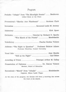Class of 1948 Commencement Program