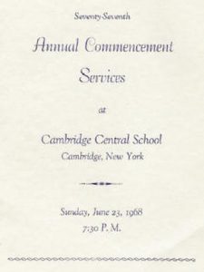 to see a copy of the 1968 Commencement Program